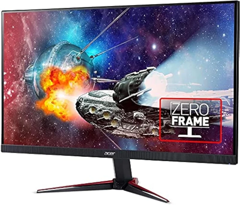 Acer Nitro VG240Ybmiix 23.8 inch Full HD Gaming Monitor (IPS Panel, FreeSync, 75Hz, 1ms, HDMI, VGA, Black/Red)