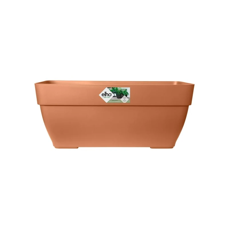 elho Vibia Campana Trough 80 - Planter for Outdoor - Ø 76.5 x H 33.3 cm - Brown/Terra