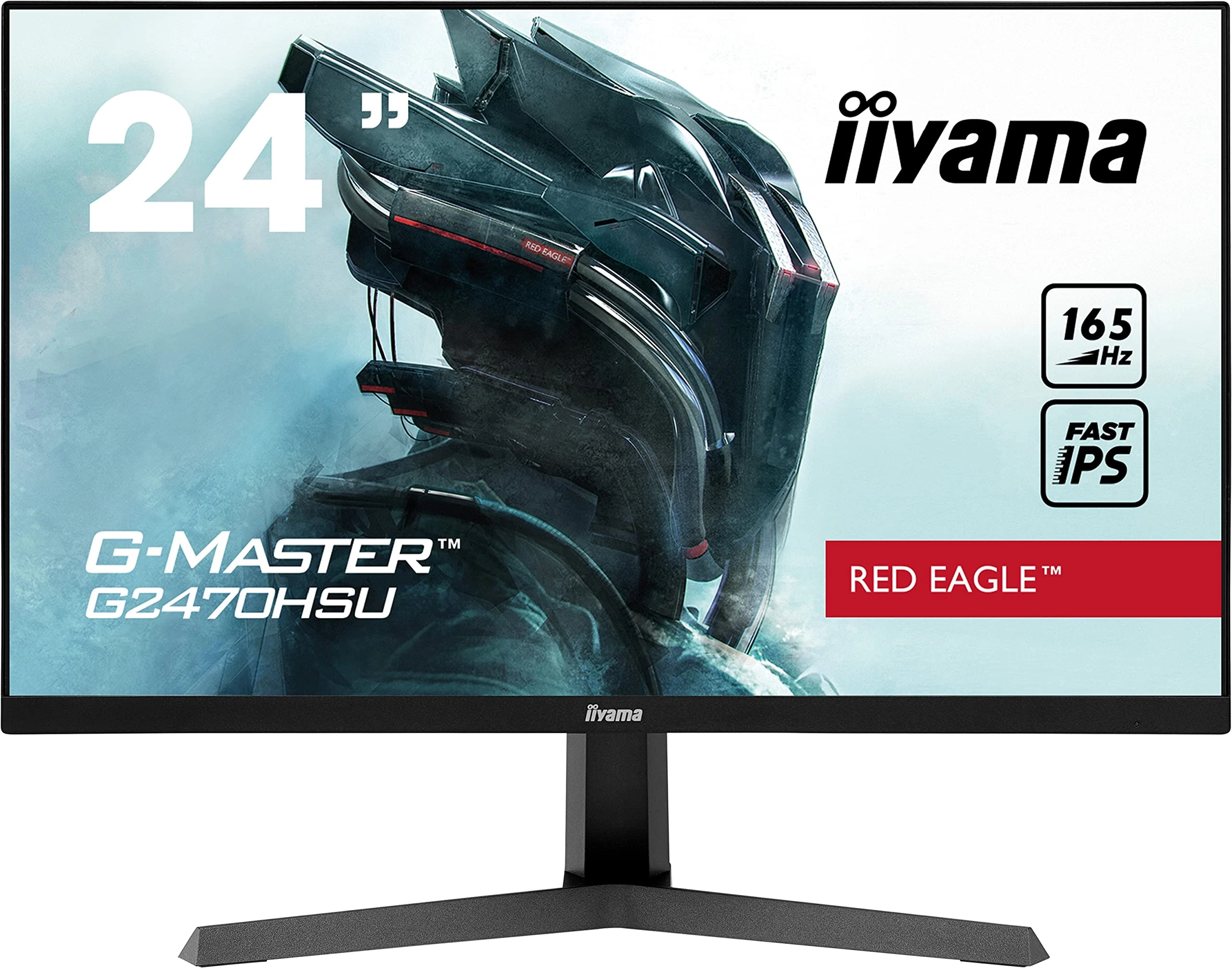 iiyama G-Master G2470HSU-B1 24 Inch Fast (FLC) IPS LCD, 165 Hz, 0.8 ms, FreeSync Premium, Full HD 1920 x 1080, 1 x HDMI, 1 x DisplayPort, 2 x USB, 2 x 2 W Speakers