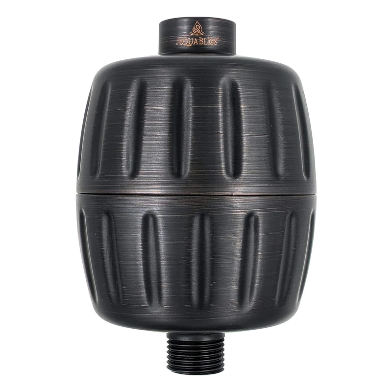 AquaBliss HD HEAVY DUTY High Output Shower Filter – Latest Superior Advanced 30x Filter Media - Universal Multi-Stage Shower Head Filter for Chemicals, Chlorine, Pesticides (SF500) - Oil Rubbed Bronze
