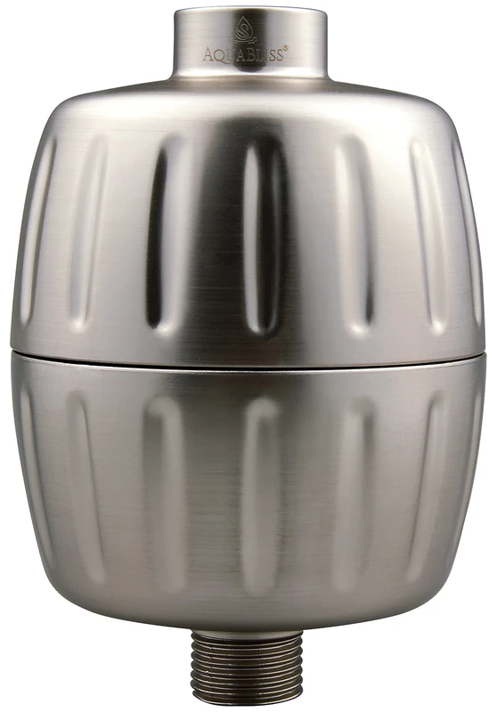 AquaBliss HD Heavy Duty High Output Shower Filter – Latest Superior Advanced 30x Filter Media - Universal Multi-Stage Shower Head Filter for Chemicals, Chlorine, Pesticides (SF500) - Brushed Nickel