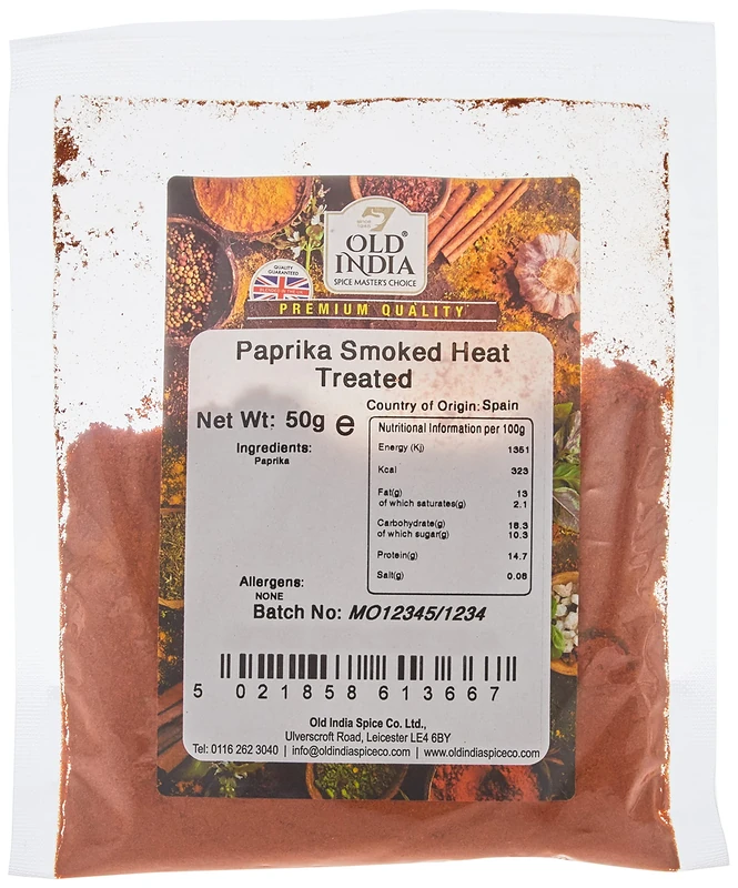 Old India Paprika Smoked Heat Treated 50g