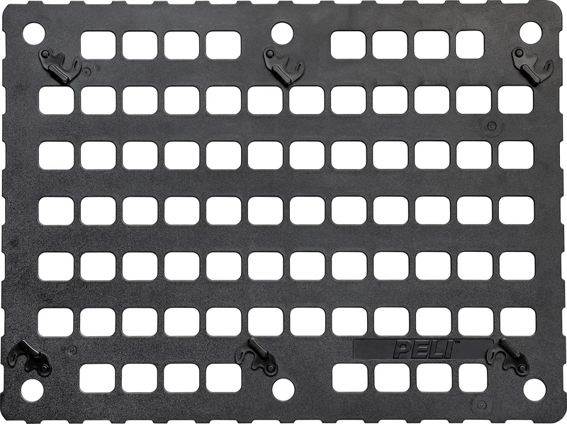 PELI EZ-Click Molle Panel Accessory for 1560 PELIcase, Detachable Multi-Use Lid Organizer for Molle-style Pouches and Straps, Colour: Black