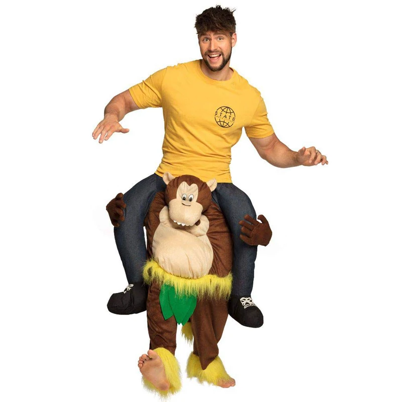 Boland 88115 88115 Funny Monkey Costume, Fun Monkey, Plush Costume, Monkey Costume, Carnival, Carnival, Themed Party, Unisex - Adult, Multi-Colour, One Size