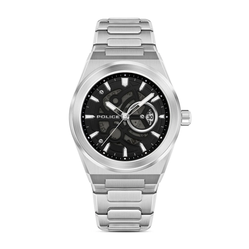 Reloj Police - Pewjh2228007 / Ofset Black Dial Ss Bracelet 3hd 5 Atm