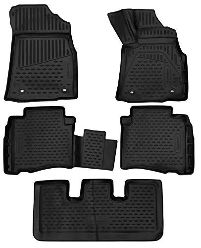 Element Tailored Custom Fit 3D Rubber Floor Mats designed for TOYOTA Fortuner Auto, 2016-present 5 pcs Right hand drive only