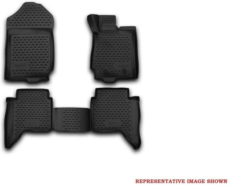 Element Tailored Custom Fit 3D Rubber Floor Mats designed for NISSAN NAVARA AT & MT, 2016-present, Double cab., 3 pcs. Right hand drive only