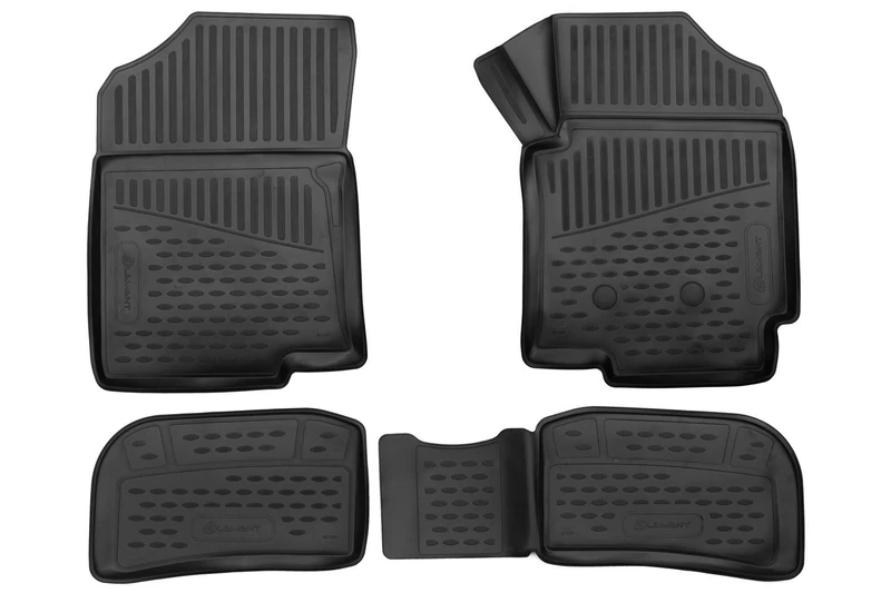 Element 3D Rubber Floor mats designed for HYUNDAI Accent V generatio (HC/YC), 2017-present 4 pcs.