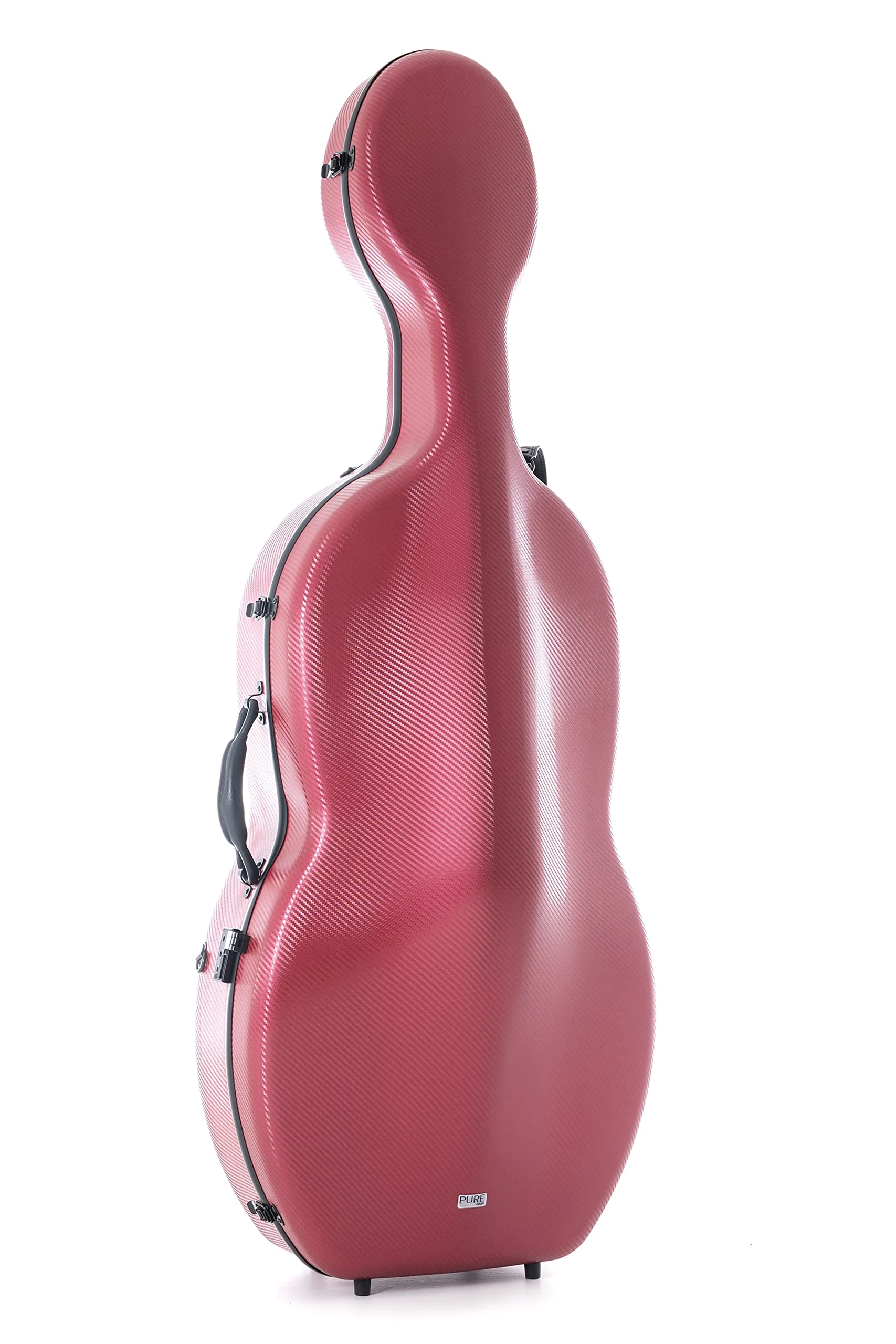 GEWA Cello Case Polycarbonate 4/4 red with backpack straps and side handle