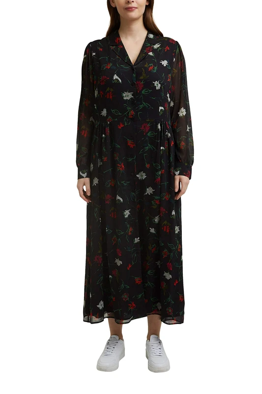 ESPRIT Baby Girls' 110ee1e333 Dress, 003/Black 3, 46 cm