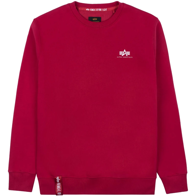 Alpha Industries Men's Basic Sweater Small Logo, Rbf Red, M