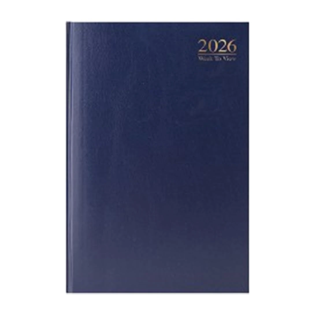 1ABOVE A4 Week to View 2026 Diary | Hardback Casebound Planner | 60gsm Paper | Professional Diary for Home, Office & School Use(BLUE)