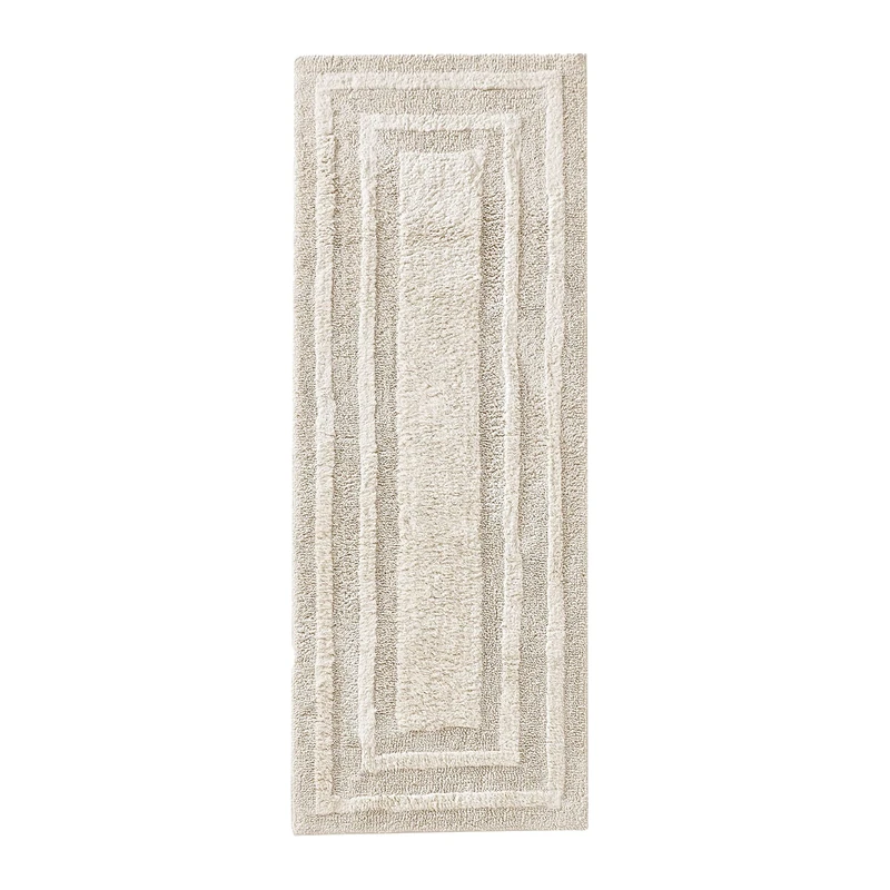 Eddie Bauer Home Soft Tufted Cotton Bathroom Decor, Super Absorbent & Quick Dry, Light Grey, 5' x 1'10" (Rectangular)