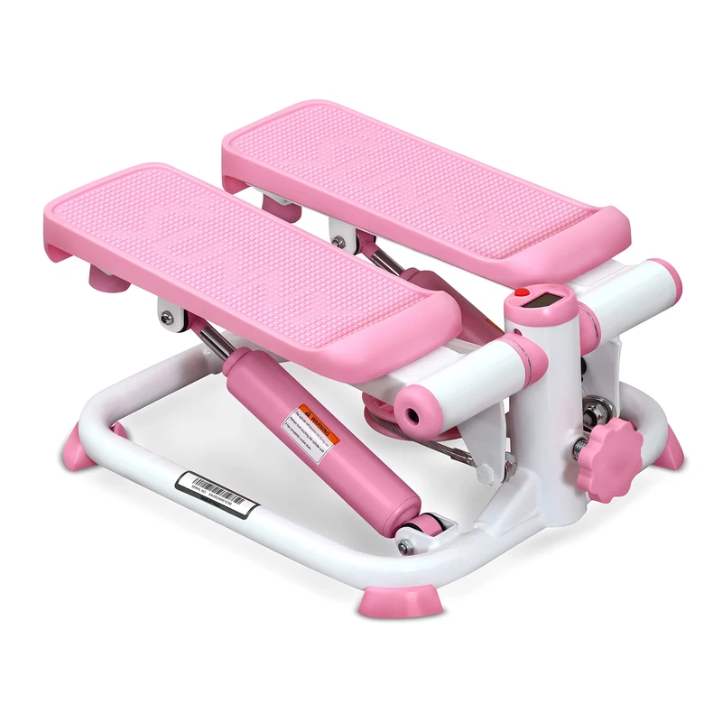 Sunny Health and Fitness Exercise Stepping Machine, Portable Mini Stair Stepper for Home, Desk or Office Workouts (Pink) - P2000 - Image 1