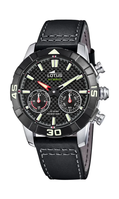 Lotus Watch Model 18811/2 Connected Collection, 45 mm Case, Black Armys Strap for Men