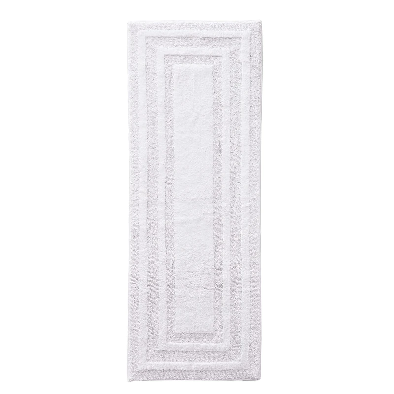 Eddie Bauer Home Soft Tufted Cotton Bathroom Decor, Super Absorbent & Quick Dry, White, 5' x 1'10" (Rectangular)