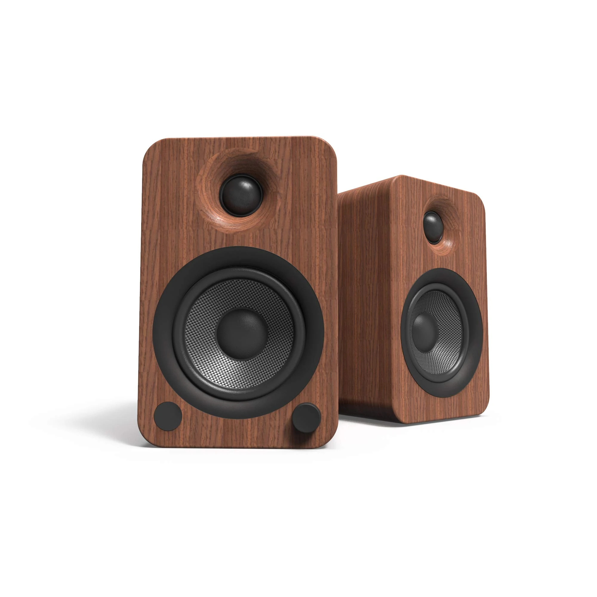 Kanto YU4 Active HiFi Bluetooth Speakers Walnut Sold in Pairs