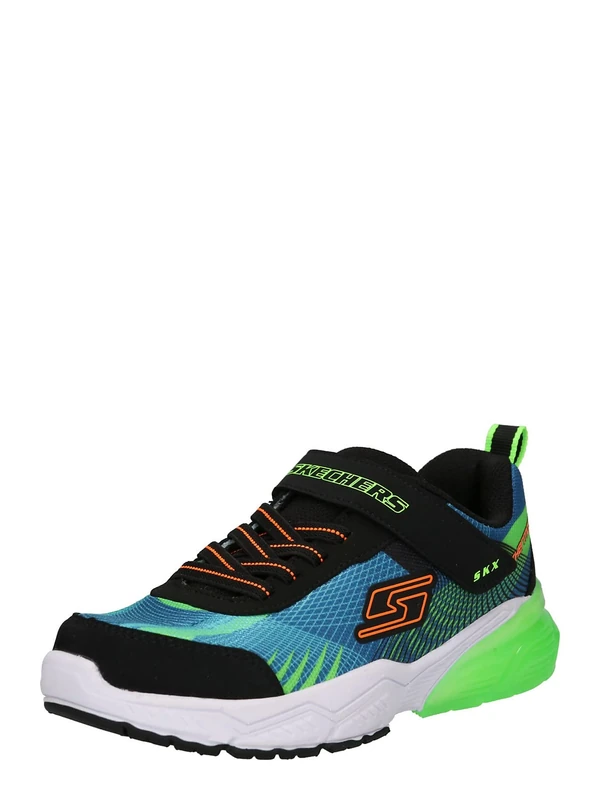 Skechers Boy's Thermoflux 2.0 Kodron Sneaker, Blue Lime Textile Black Orange Trim, 9.5 UK Child
