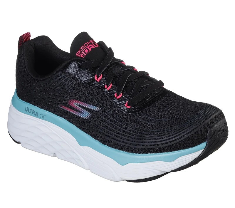 Skechers Women'ss Max Cushioning Elite-Performance Walking & Running Shoe Sneaker, Black/Multi, 9.5