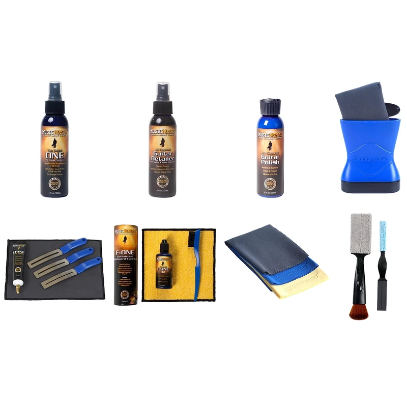 MusicNomad Total Guitar Spa 15 pc. Kit - Detail, Clean, Polish and Condition your Guitar or Bass (MN292)