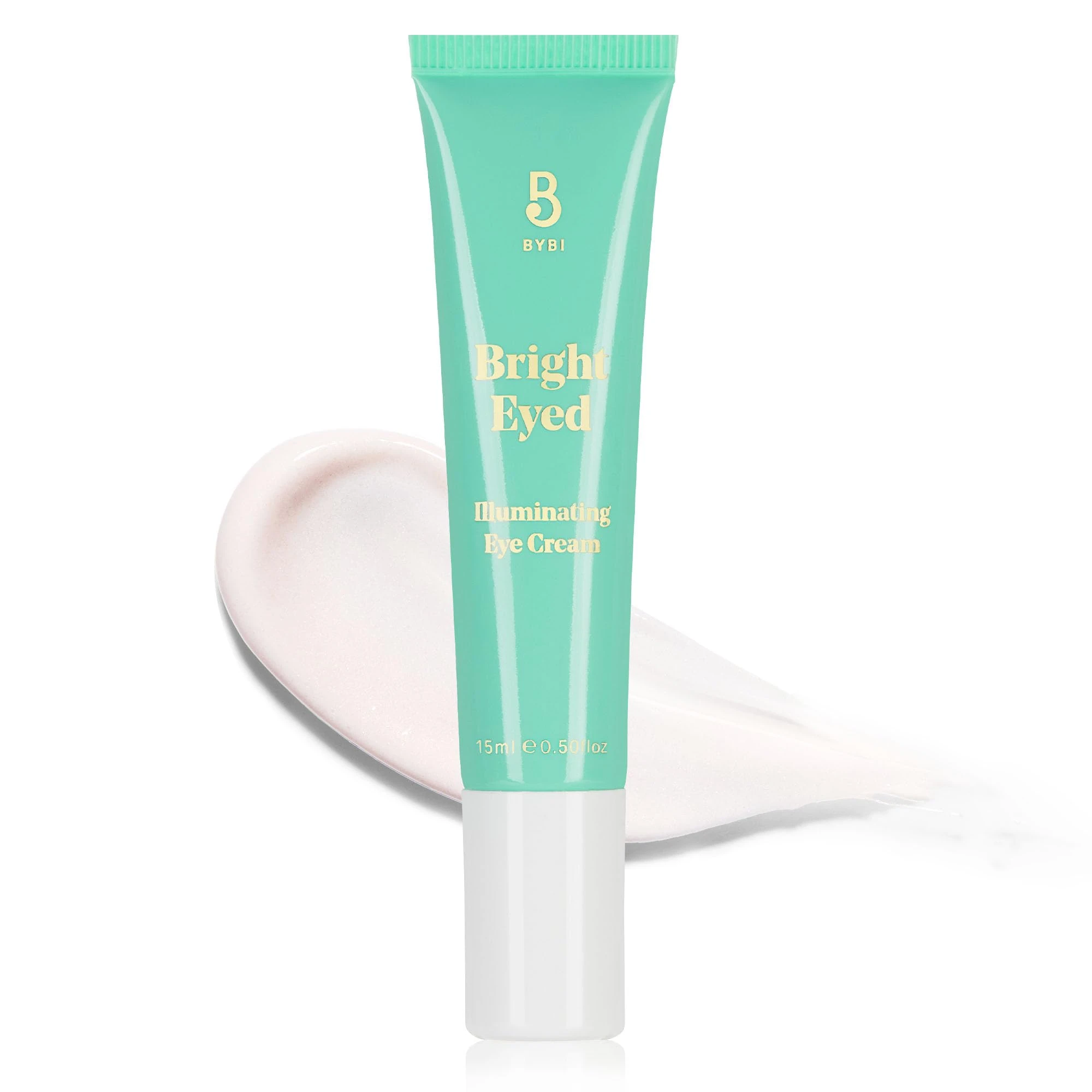 BYBI Beauty Bright Eyed Vegan Eye Cream - Anti-Aging & Hydrating Eye Cream - Reduce Dark Circles & Puffiness - Hyaluronic Acid, Arnica & Green Algae - 15ml