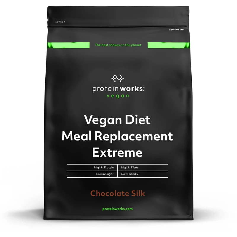 Protein Works | Vegan Diet Meal 360 - PLATINUM Innovation, Vegan Protein Diet Meal Replacement Shake, Healthy Weight Loss, Vitamin & Mineral Blend, Green Tea, Chocolate Silk, 33 Meals, 2kg