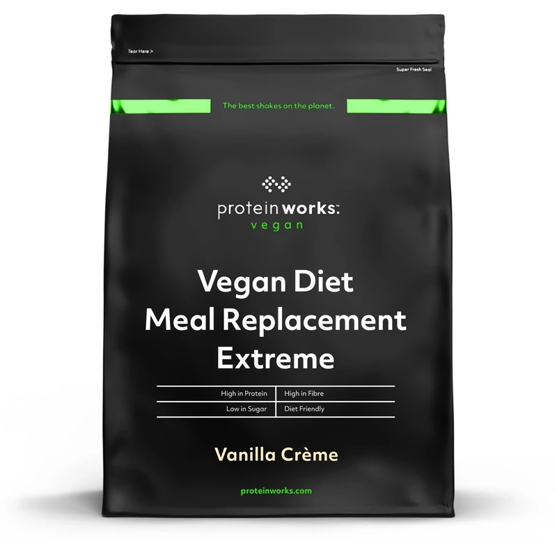 Protein Works - Vegan Diet Meal Replacement Extreme | Plant Based Meal Replacement Shake | Added Vitamins | Aids Weight Loss | 33 Servings | Vanilla Crème | 2kg