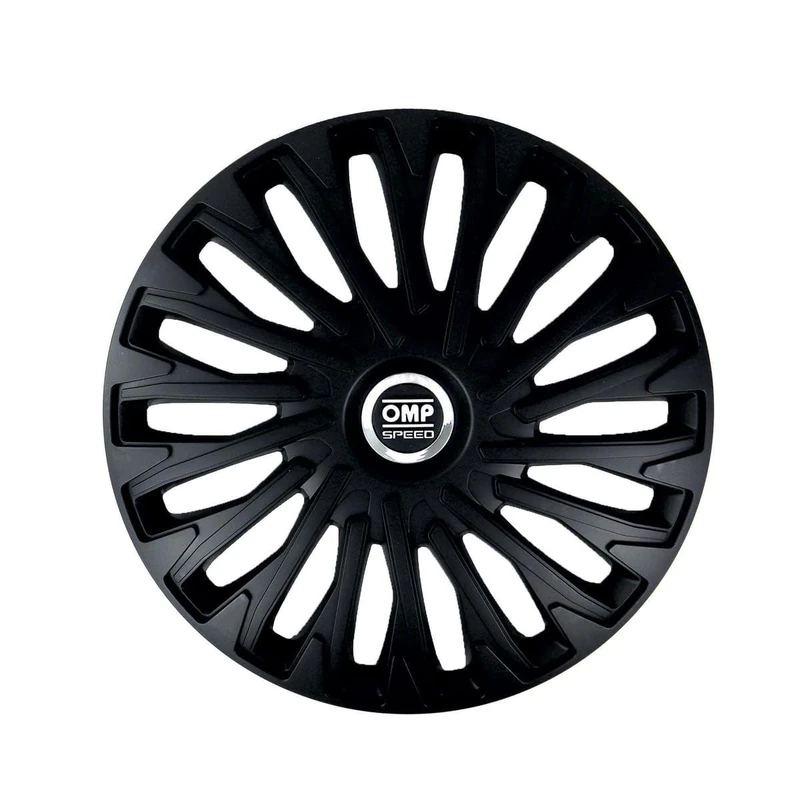 OMP SPEED SET 4 HUBCAPS STINGER BLACK 15 INCHES