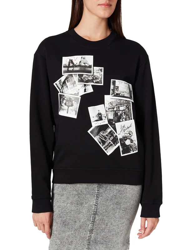 Love Moschino Women's Sweatshirt, Black, 38