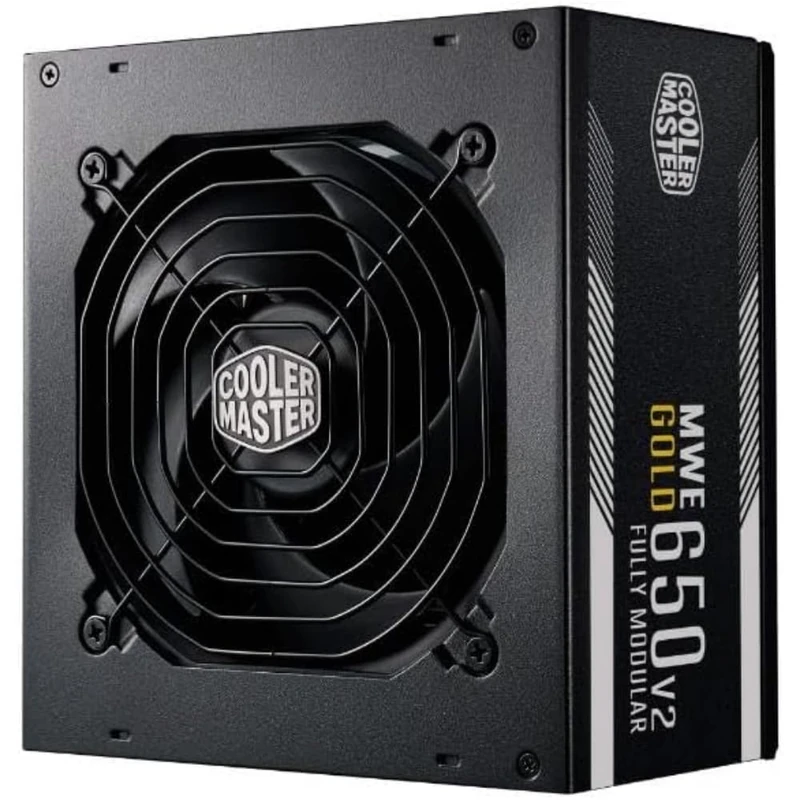 Cooler Master MWE 650 Gold V2 Fully Modular PSU (UK Plug) - 80 PLUS Gold 650W Power Supply Unit, Flat Black Cabling, 120mm HDB Fan, High-Temperature Threshold - 5 Year Warranty