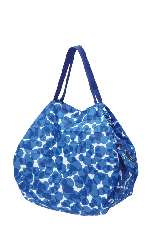 Shupatto Japanese Compact Foldable Shopping Bag Size M - UMI (Ocean), Blue, 32 x 32 cm, Contemporary - Image 1