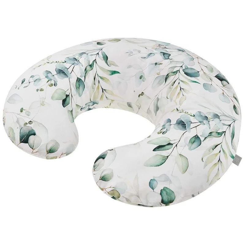 Rotho Babydesign Stillkissen Mini, 180 x 33 cm, ab 0 Monate, Maschinenwaschbar, Hypoallergen, Natural Leaves