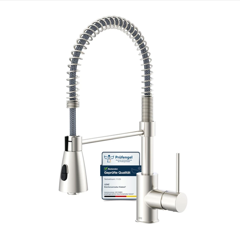 Lenz Kalani² 46070311 Kitchen Tap Stainless Steel Look