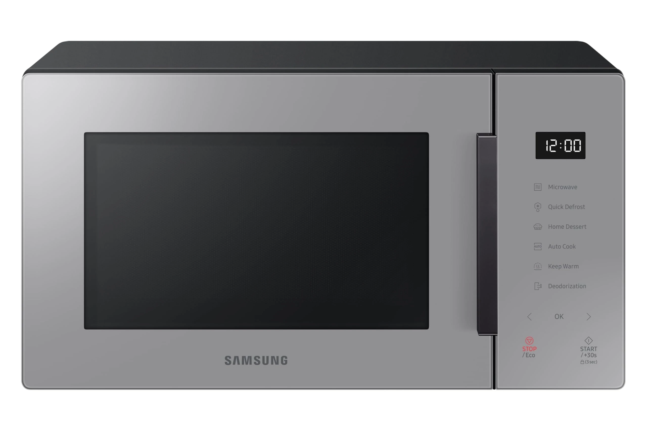 Samsung Solo BESPOKE Microwave, 800W, Capacity: 23 Litre, Colour: Slate Gray, MS23T5018AG