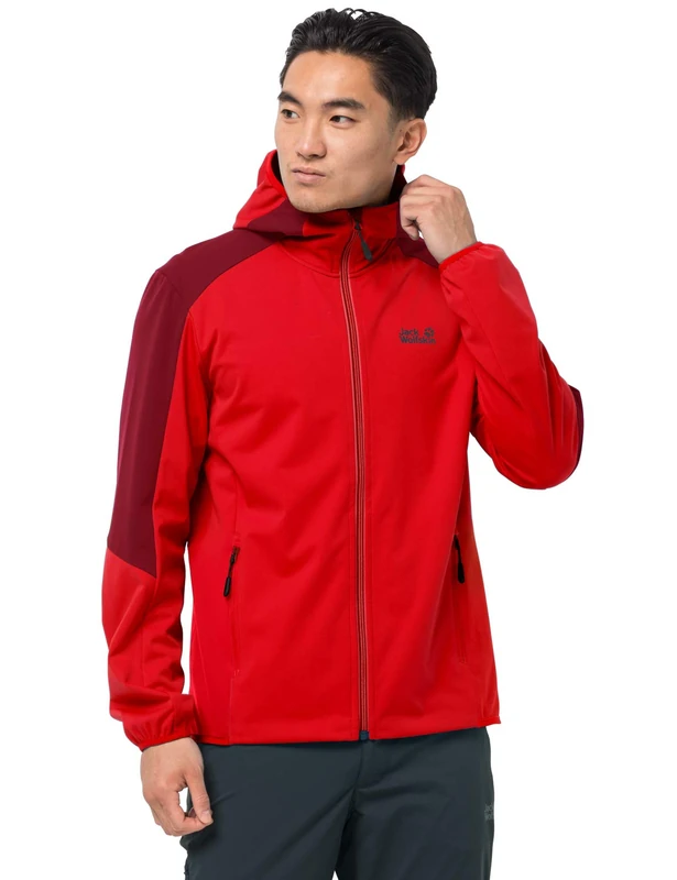 Jack Wolfskin Men's Go Hike Softshell M Shell Jacket, mens, Shell Jacket, 1306921, Fiery Red, S