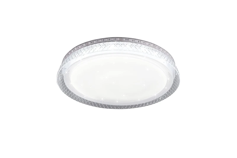 DEINE TANTE EMMA Reality Leuchten Thea R62391100 LED Ceiling Light Plastic White Includes 18 Watt LED with Colour Changing Starlight Effect Remote Control - Image 1