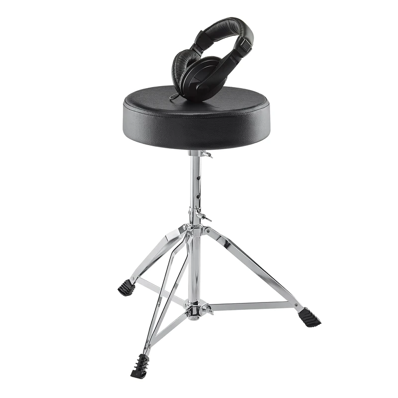 Alesis Drum Essentials Bundle - Complete Electric Drum Set Accessory Pack Including a Drum Throne and On-Ear Headphones