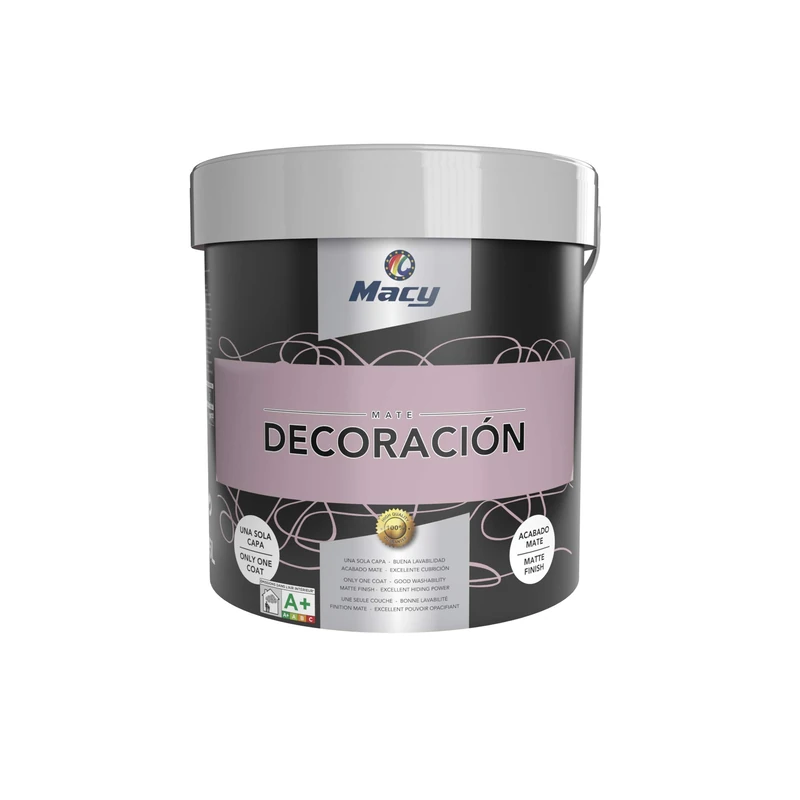Macy Matte Plastic Paint, Interior Decoration, Excellent Covering, Perfect Finish, Mauve, 15 Litres