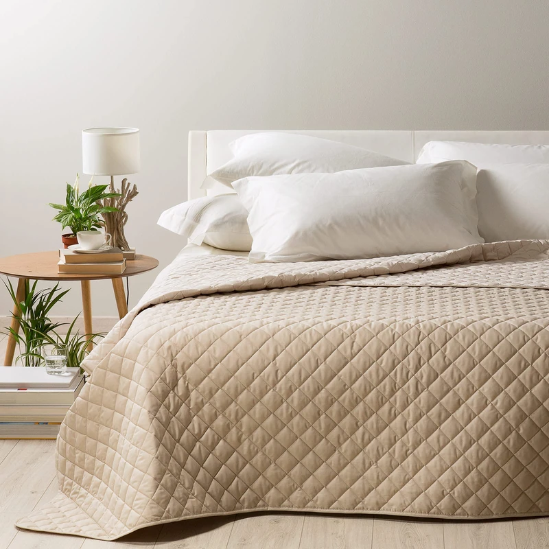 Caleffi - Bedspread-quilted Mix Solid Color Single Natural