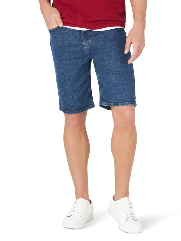 Wrangler Authentics Men's Classic Jeans with 5 Pockets and Relaxed fit Denim Shorts, Dark Stone, 26