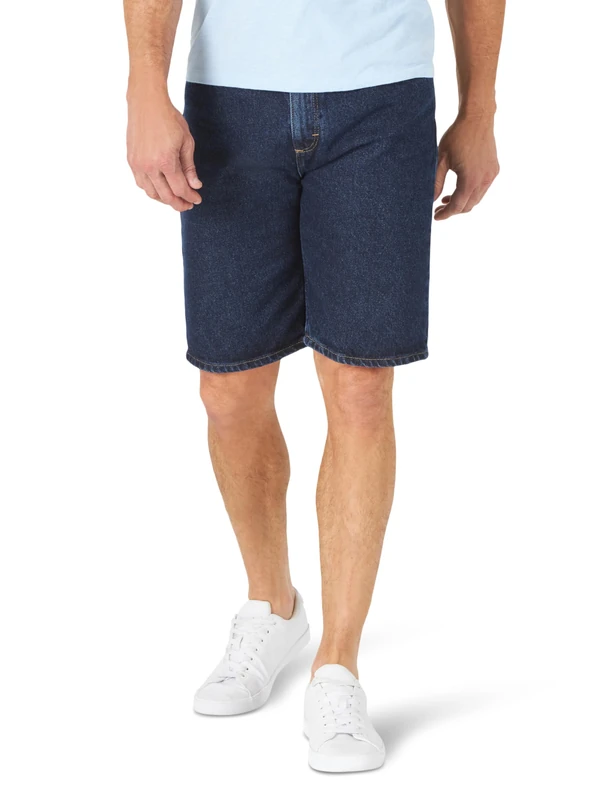 Wrangler Authentics Men's Classic Relaxed Fit Five Pocket Jean Short Denim, Dark Rinse, 42