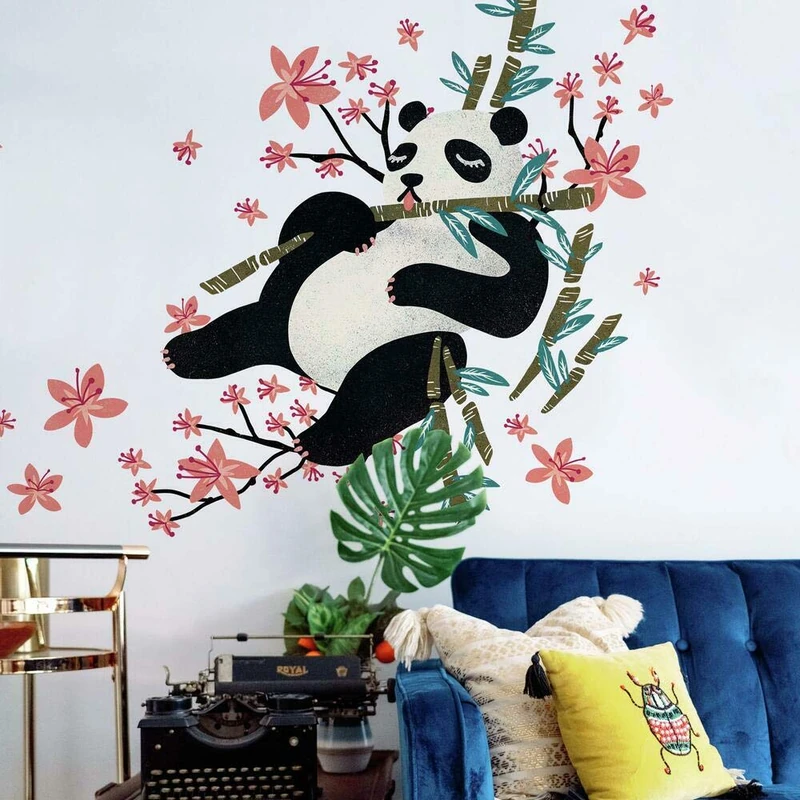 RoomMates Catcoq Panda Giant Peel and Stick Wall Decals - Image 1