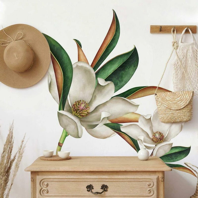 RoomMates Vintage Magnolia Peel and Stick Giant Wall Decals