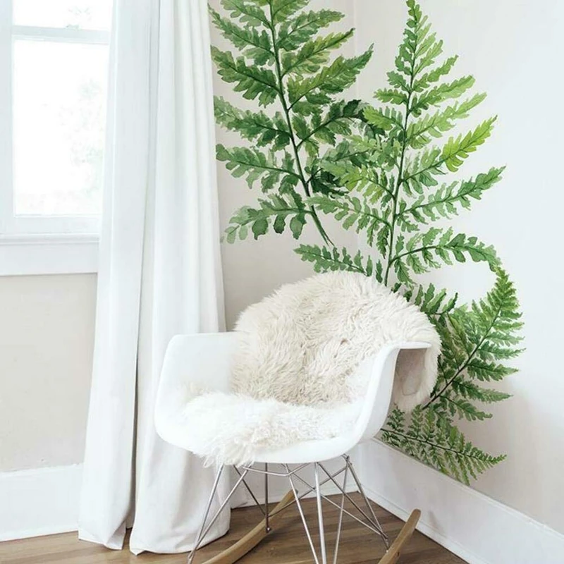 RoomMates RMK4559TBM Watercolor Fern XL Giant Peel and Stick Wall Decals