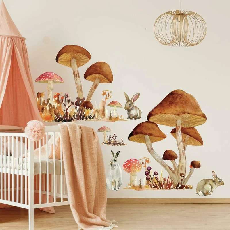 RoomMates RMK4411TBM Mushroom XL Giant Peel and Stick Wall Decals