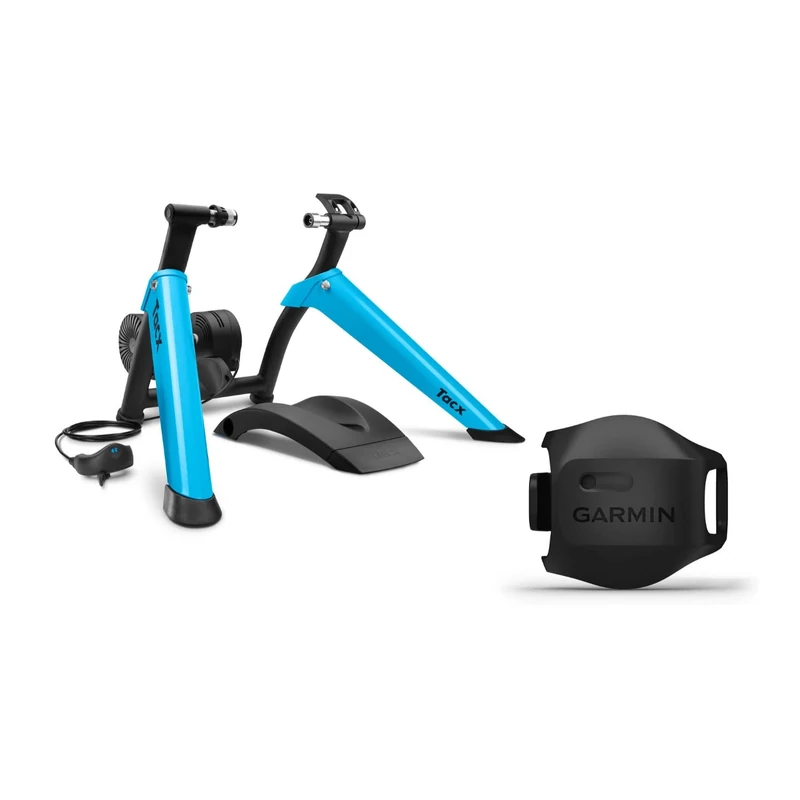 Garmin Tacx Boost Trainer, Indoor Bike Trainer with Speed Sensor Bundle