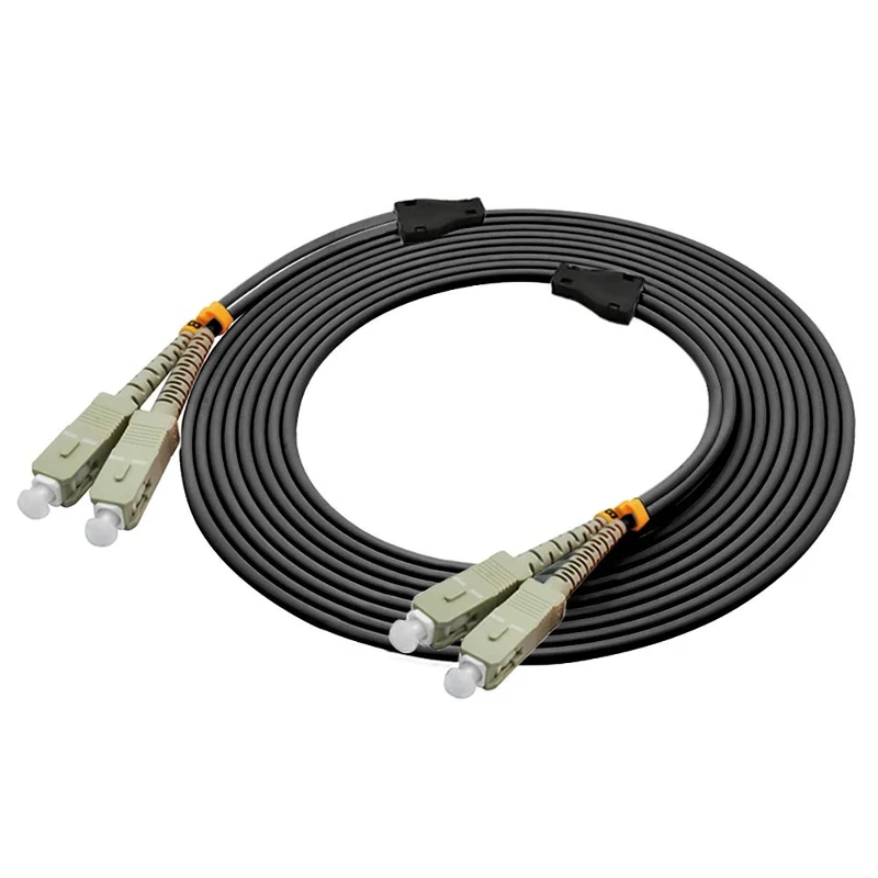 Jeirdus 40Meters SC to SC Outdoor Armored Duplex 62.5/125 OM1 Fiber Optic Cable Jumper Optical Patch Cord Multimode 40M SC-SC