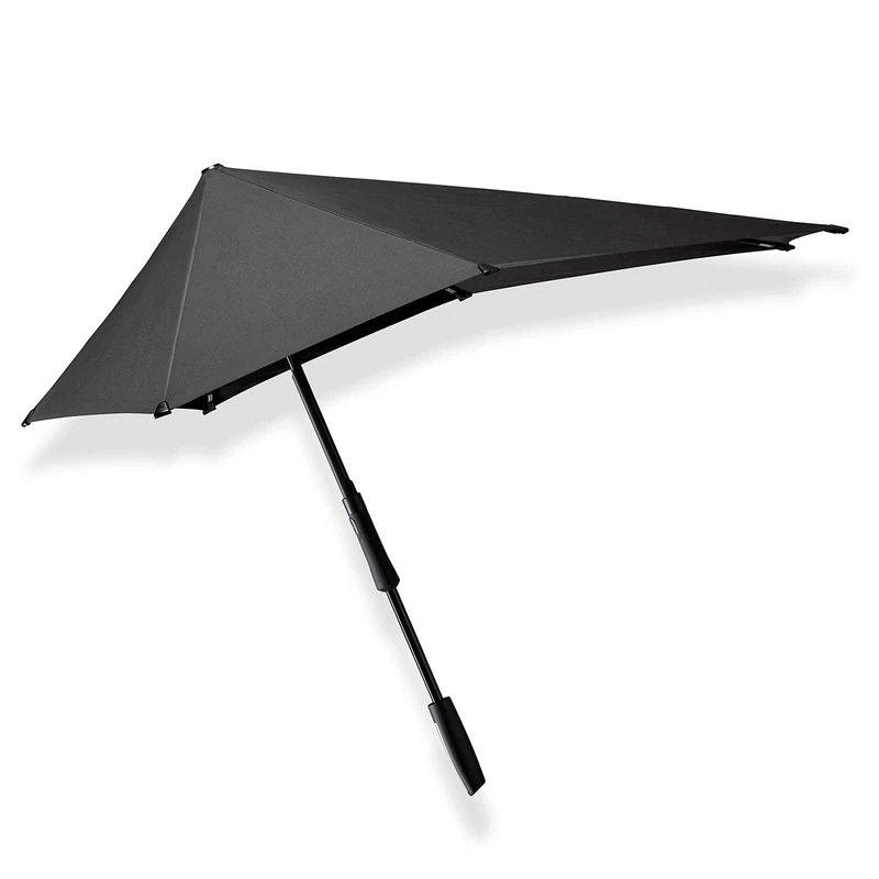 Senz Large Stick Storm Umbrella - Pure Black - Image 1