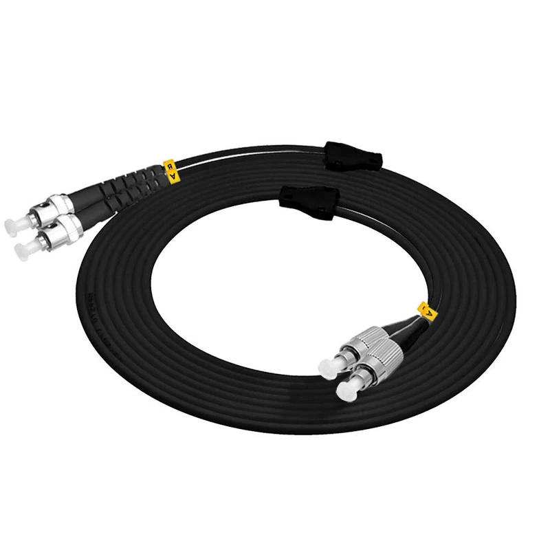 Jeirdus 50Meters FC to ST Outdoor Armored Duplex OM1 Fiber Optic Cable Jumper Optical Patch Cord Multimode 62.5/125 50M FC-ST