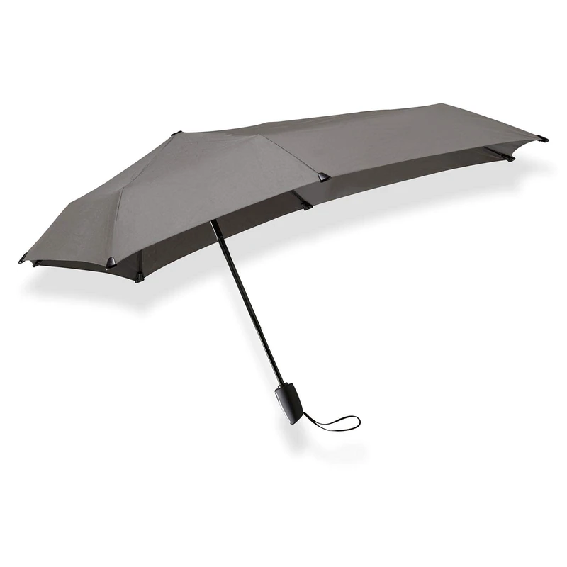 Senz° Mini Automatic Windproof Umbrella, 91 x 91 cm - Silk Grey - Image 1